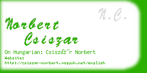 norbert csiszar business card